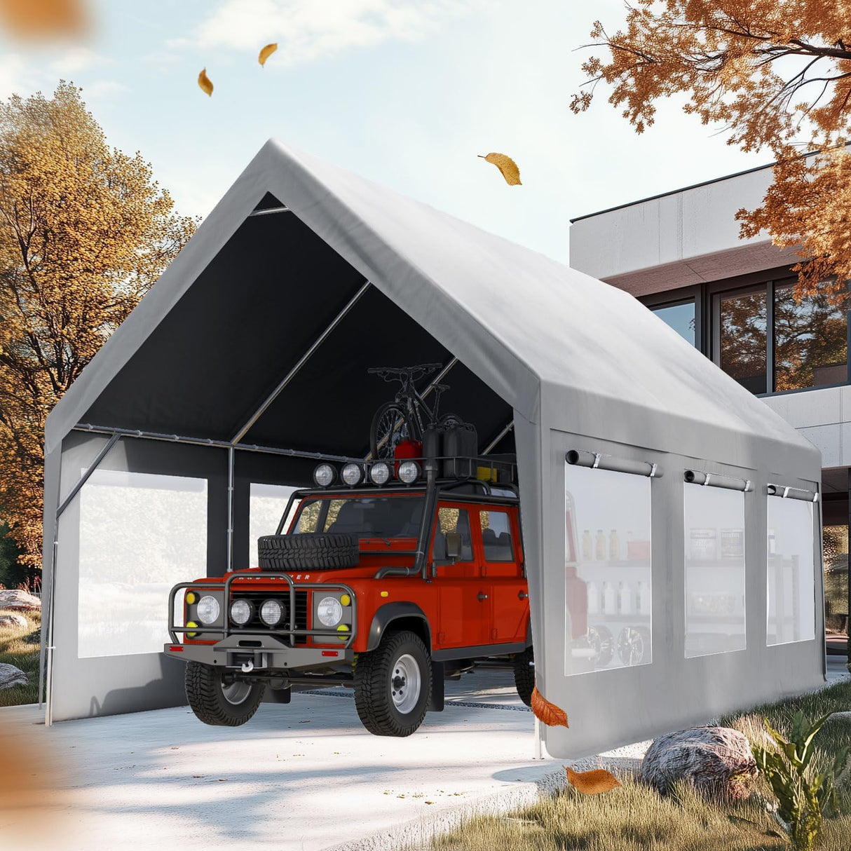 Quictent 12'x20' Heavy Duty Carport Tent with Ventilation