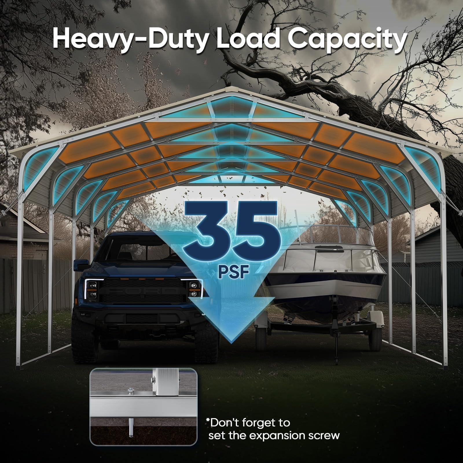 Quictent 20'x20' Vertical Roof Metal Carport
