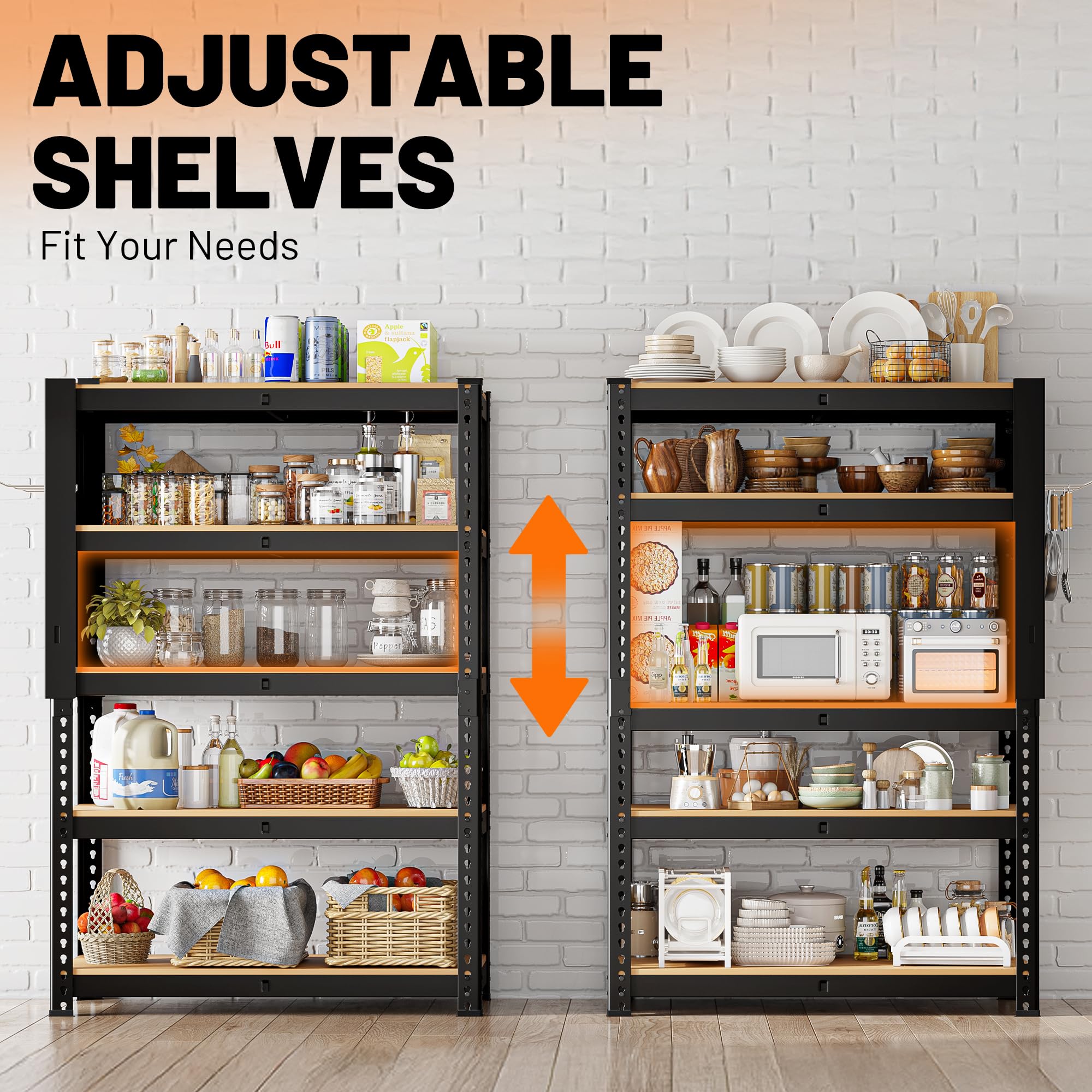 MAXLEAD 72" 2600LBS Adjustable Garage Shelving