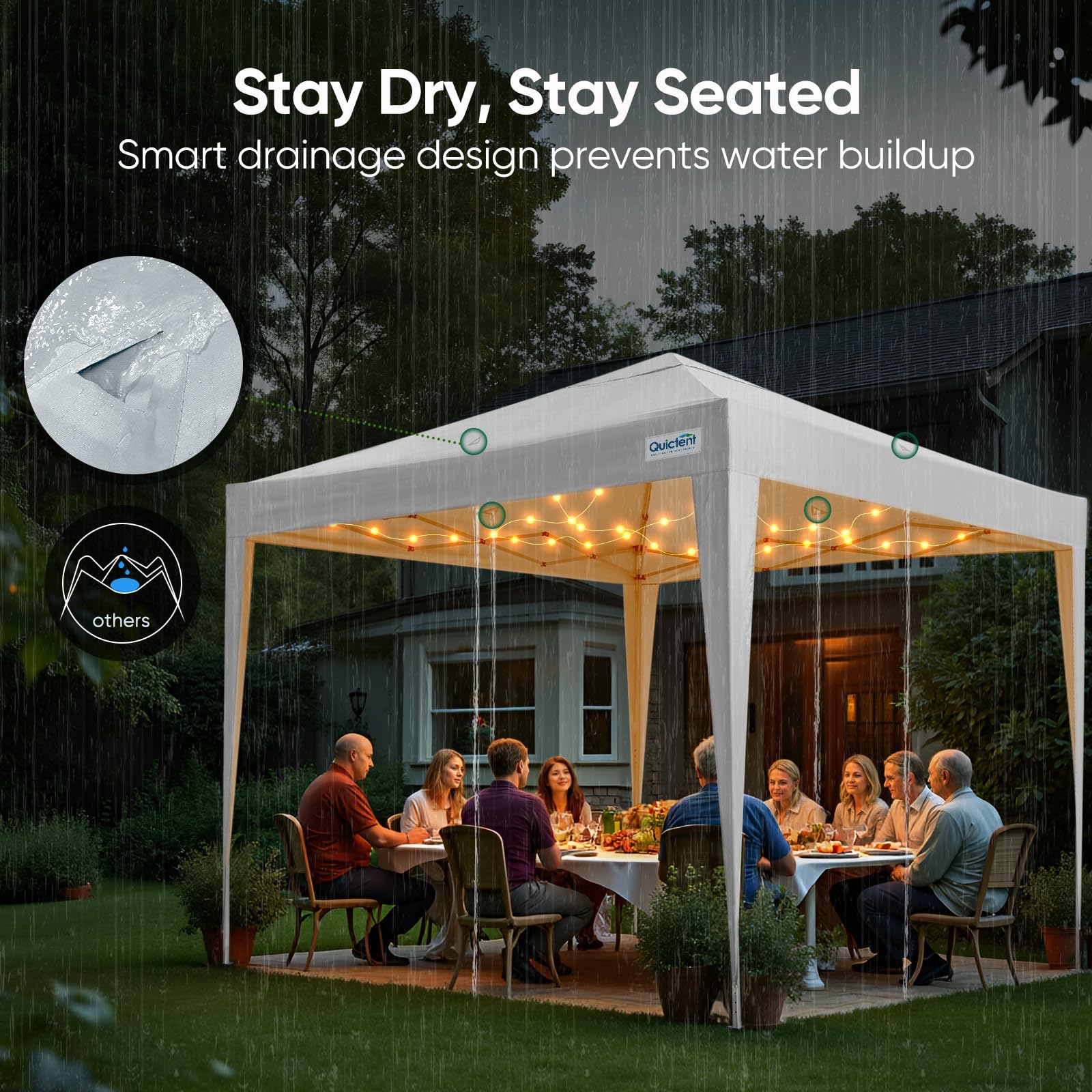 10'x10' Standard Instant Pop Up Canopy - White