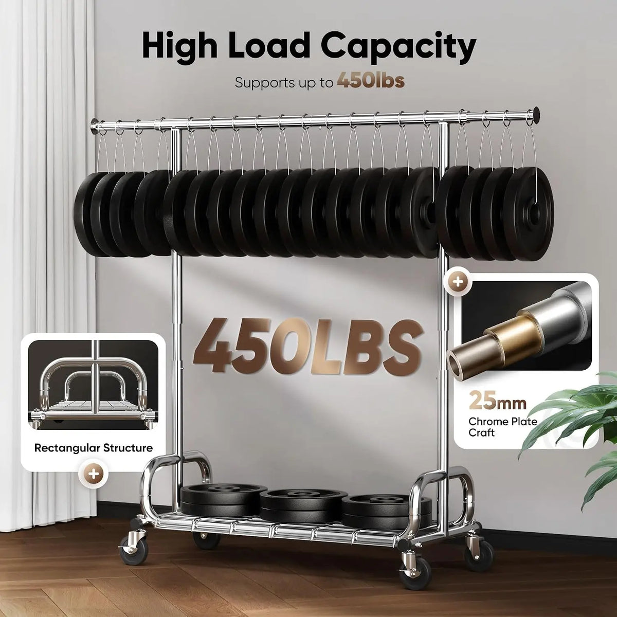 HOKEEPER 70.86"W Adjustable Garment Rack