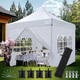 Quictent 10'x10' Heavy Duty Pop Up Canopy with Sidewalls