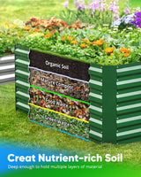 Quictent 8'x4'x2' Tall Raised Garden Bed - Green
