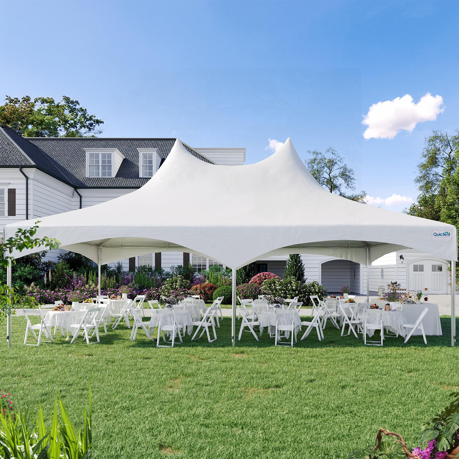 Quictent 20'x30' Fire Retardant Party Tent - White