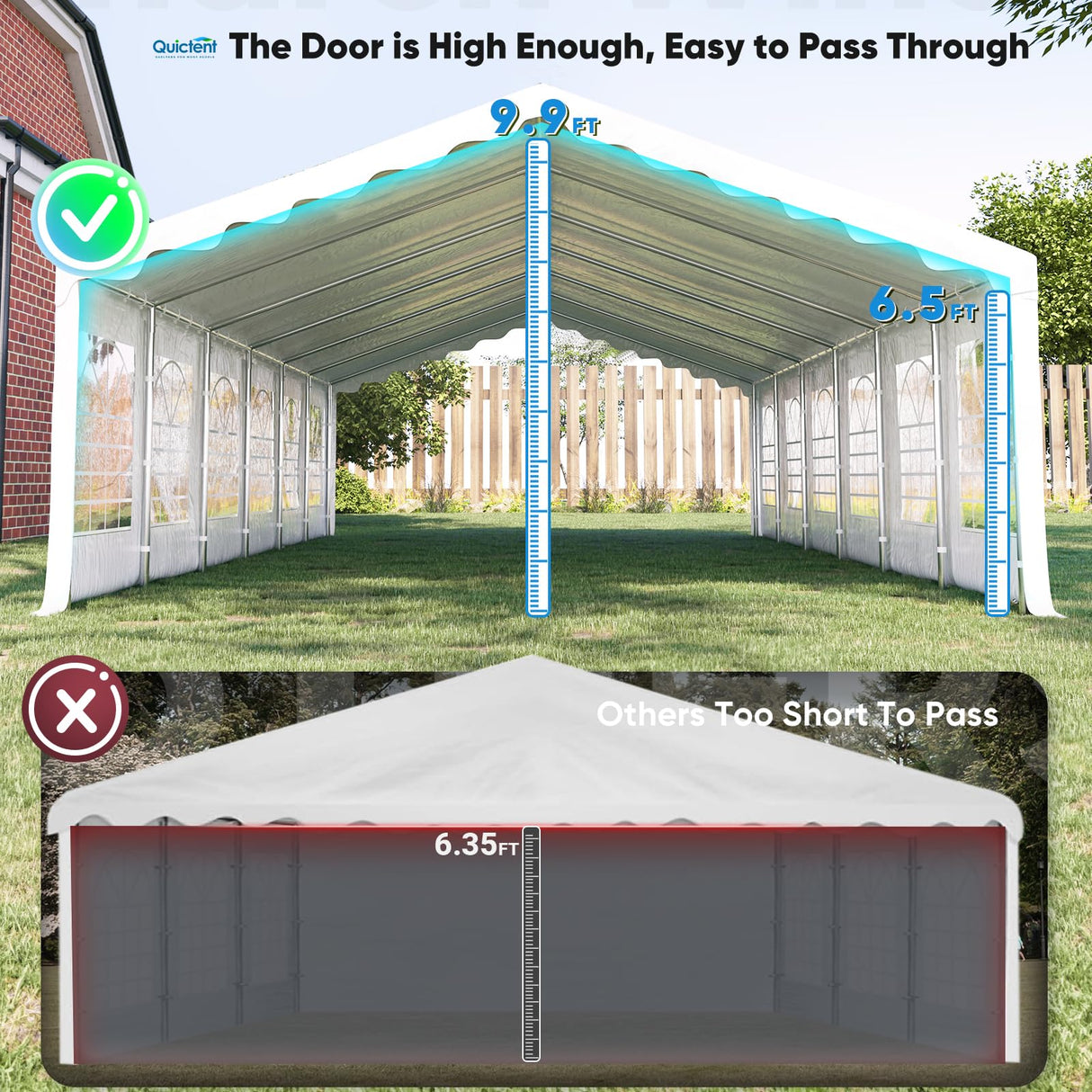 Quictent 20'x40'  Upgraded Galvanized Party Tent