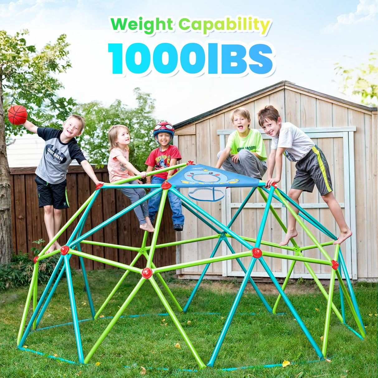 Zupapa 1000LBS 10FT Capacity Decagonal Dome Climber - Green