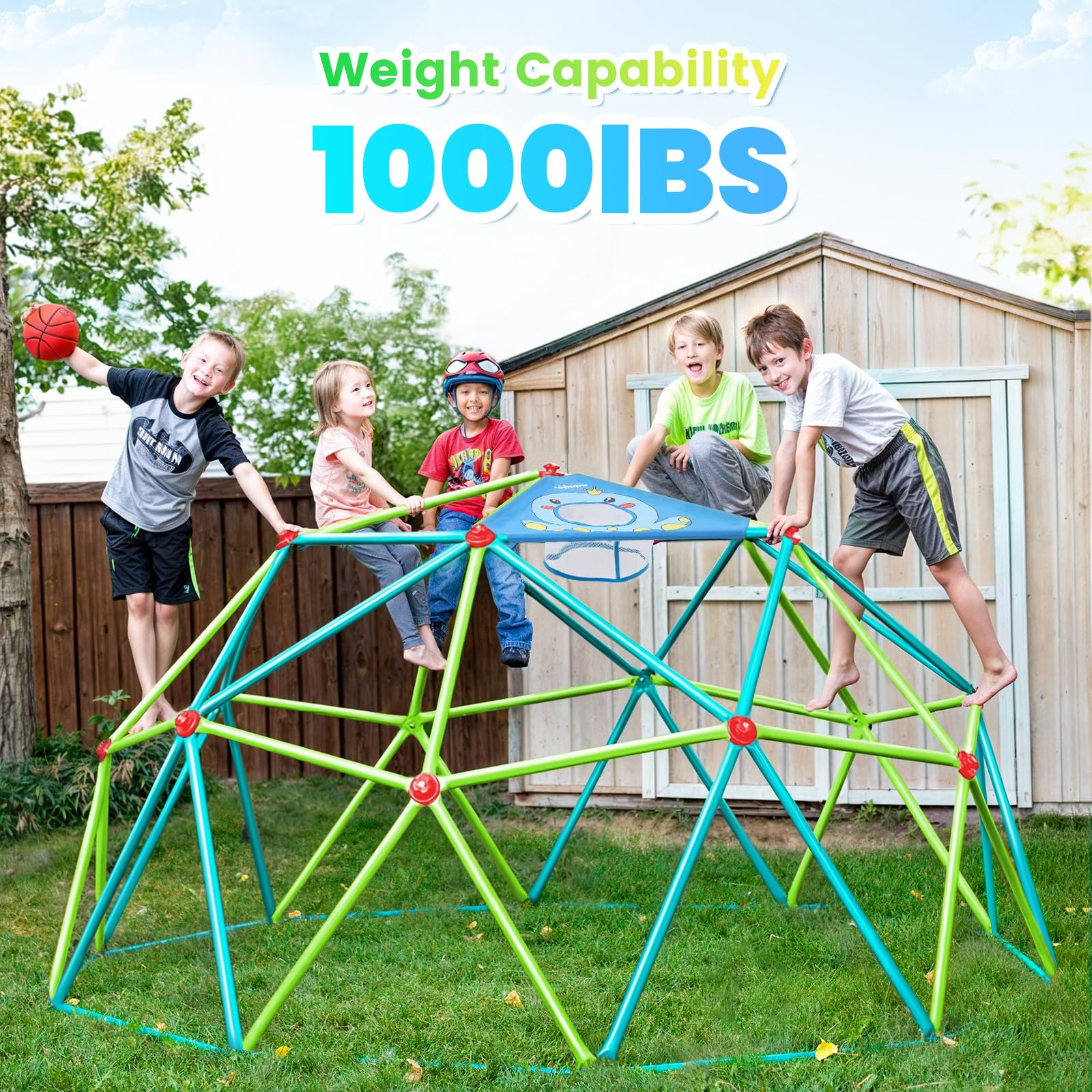 Zupapa 1000LBS 10FT Capacity Decagonal Dome Climber - Green