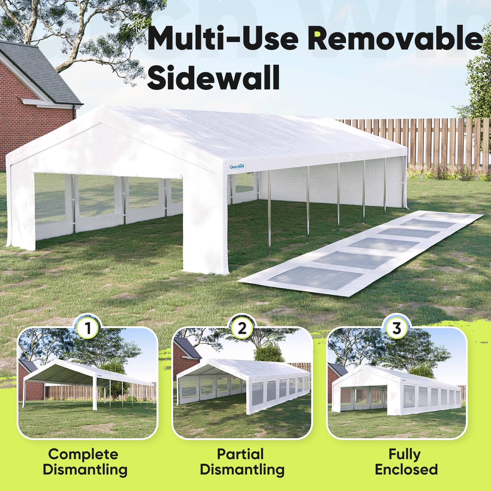 Quictent 20'x40' Heavy Duty Party Tent with Ventilated Windows