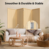 JOSTYLE 6ft Bamboo Room Divider - Beige (4-Panel)
