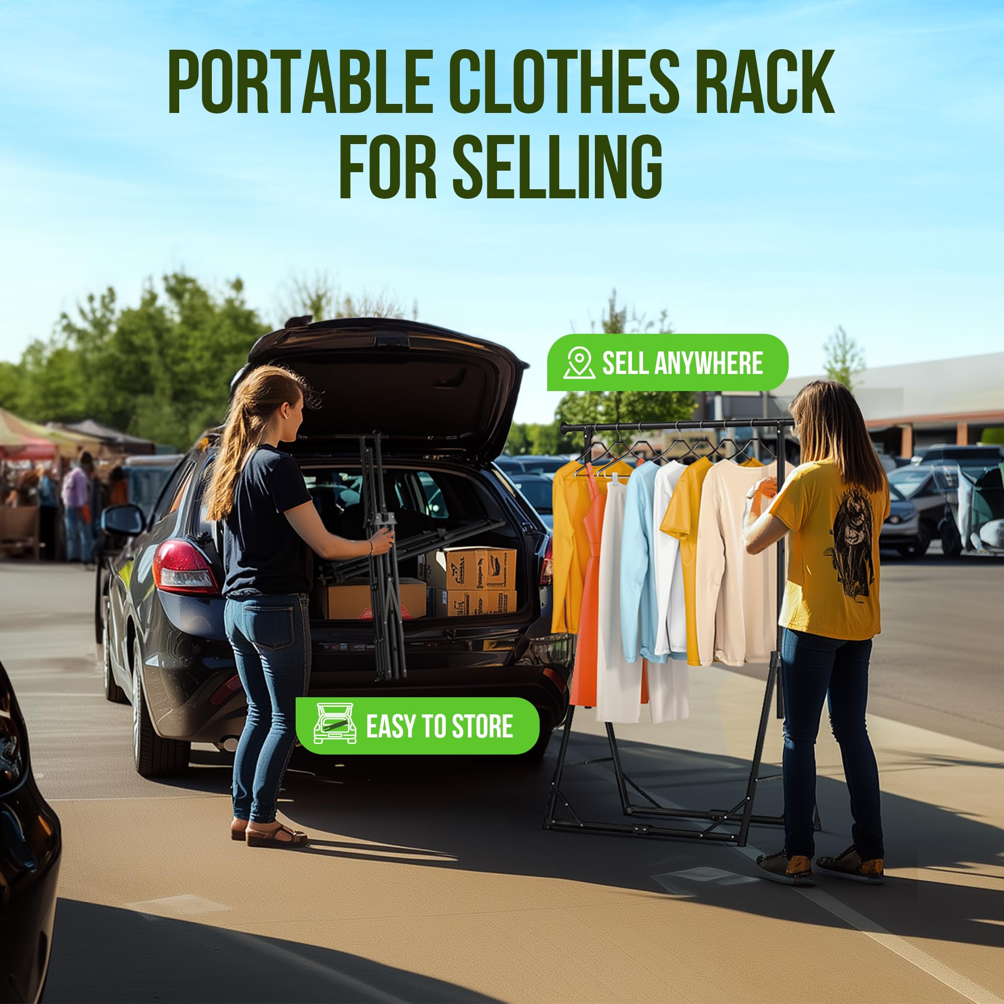 MAXLEAD 64.5" 4-Level Foldable Clothes Rack