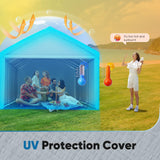 Quictent 10'x20' Carport Replacement Cover with Leg Cloth - Gray