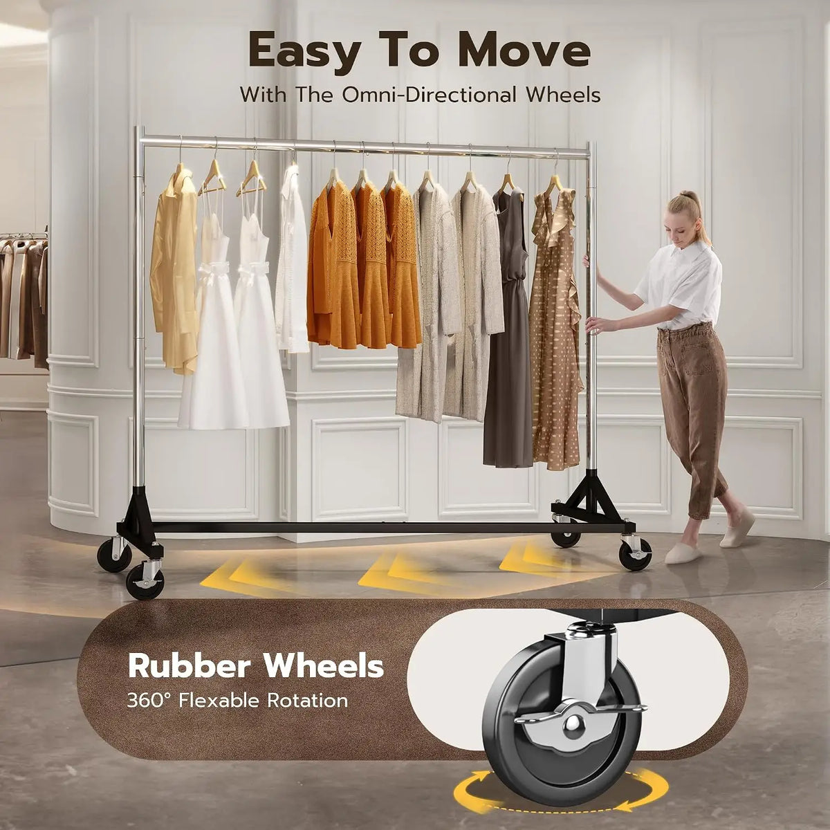 HOKEEPER 500LBS Z Base Garment Rack