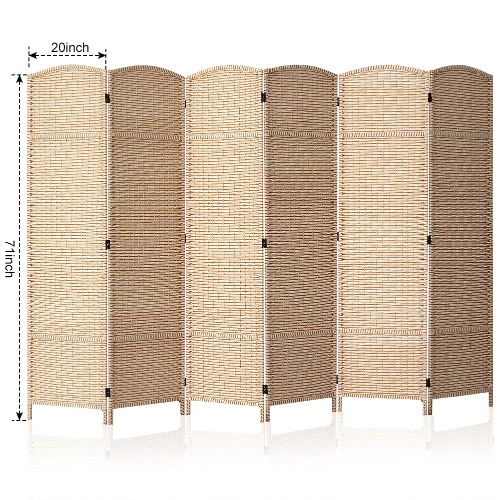 JOSTYLE 6ft Stripe Pattern Room Divider (6-Panel)