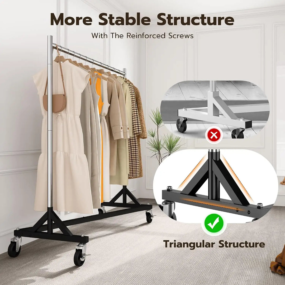HOKEEPER 500LBS Z Base Garment Rack
