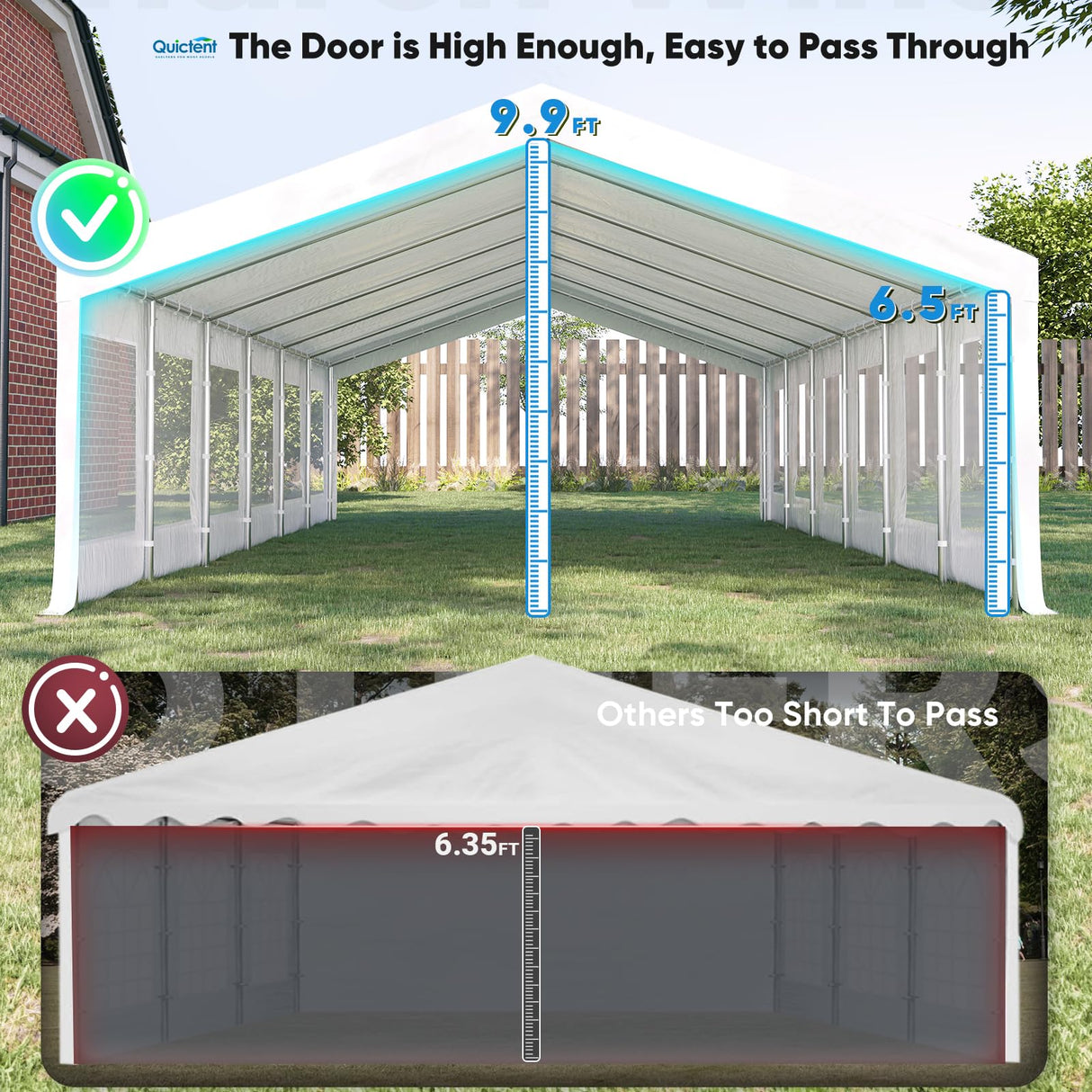 Quictent 20'x40' Heavy Duty Party Tent with Ventilated Windows