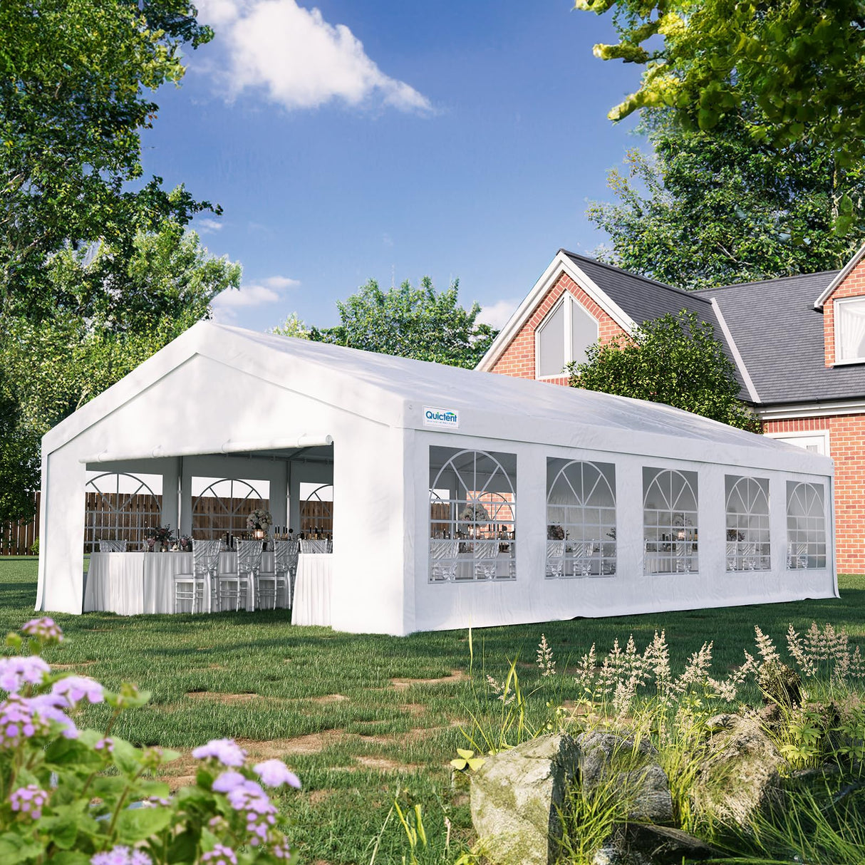 Quictent 16'x32' Heavy Duty Party Tent with Storage