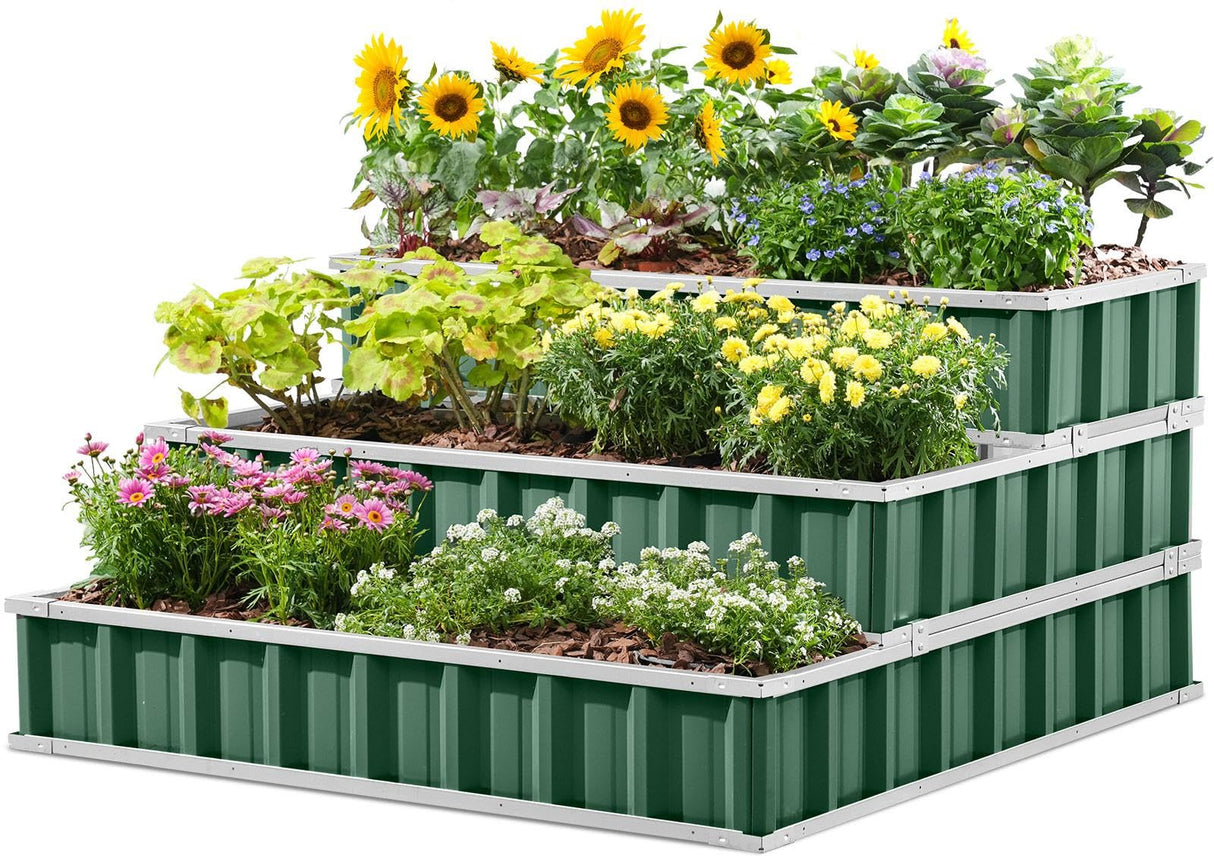 KING BIRD 46"x46"x23.6" 3-Tier Garden Bed