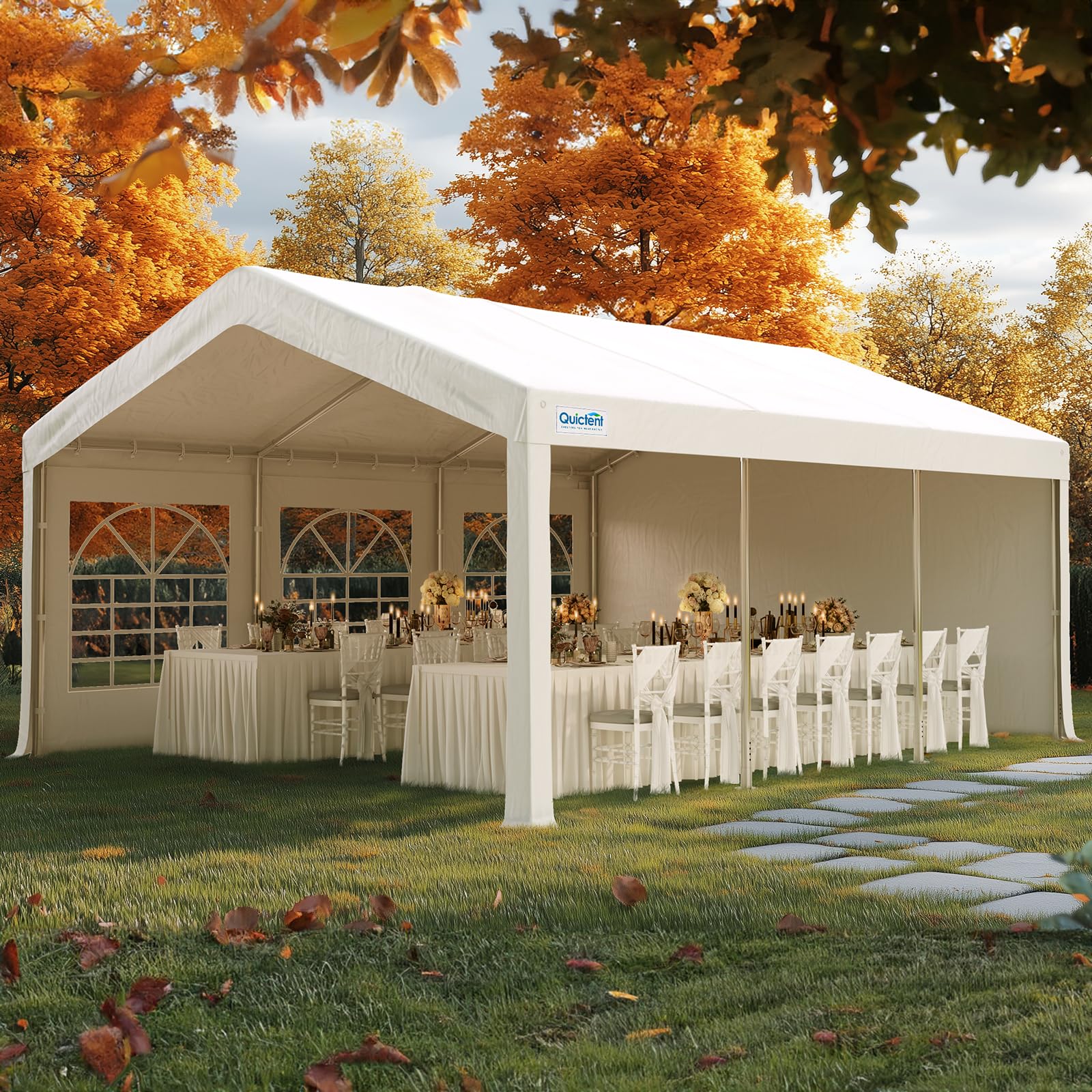 Quictent 13'x20' Premium Party Tent with Removable Windows