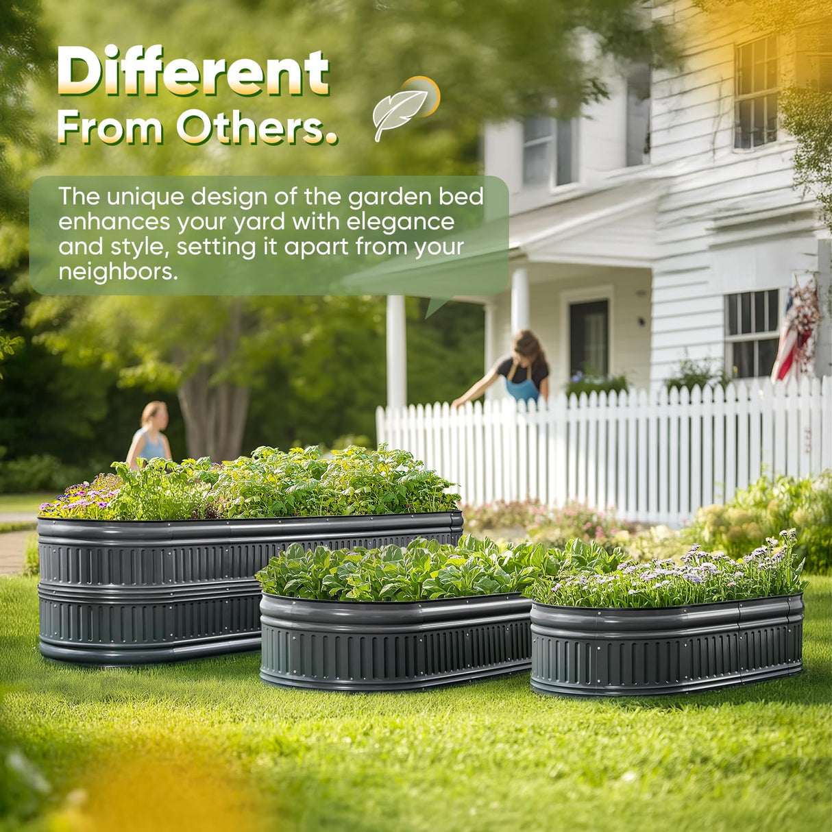 KING BIRD 94"x24"x24" Roman Column Garden Bed