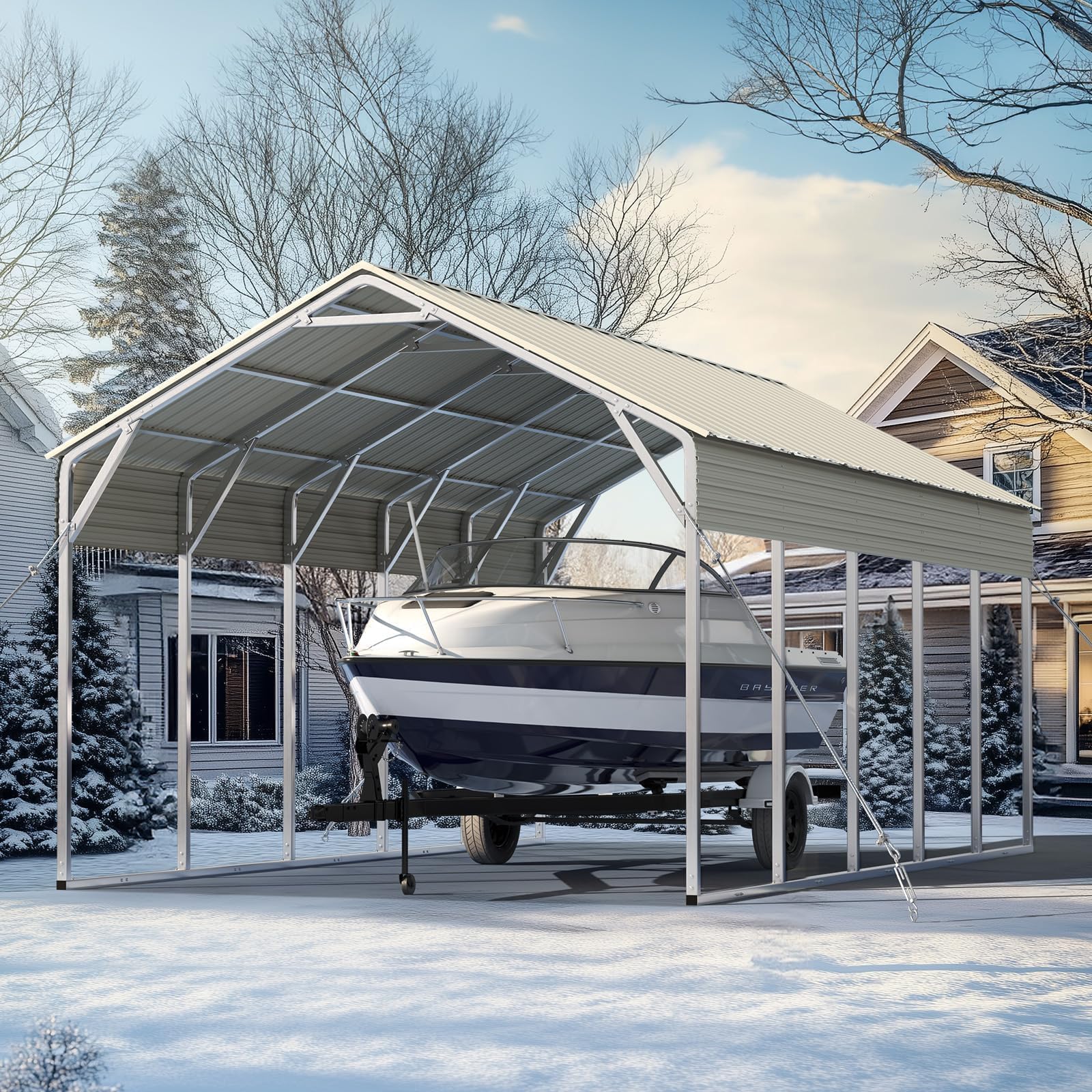 Quictent 13'x26' Vertical Roof Metal Carport