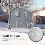Quictent Storage Shed with Roll-Up Windows - Silver Gray
