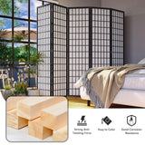 JOSTYLE Japanese Room Divider - Black (6-Panel)