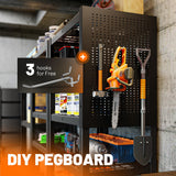 MAXLEAD 72" 3100LBS Garage Shelves with Pegboard
