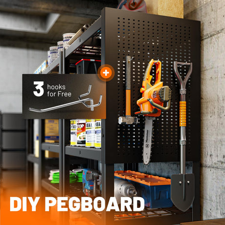 MAXLEAD 72" 3100LBS Garage Shelves with Pegboard