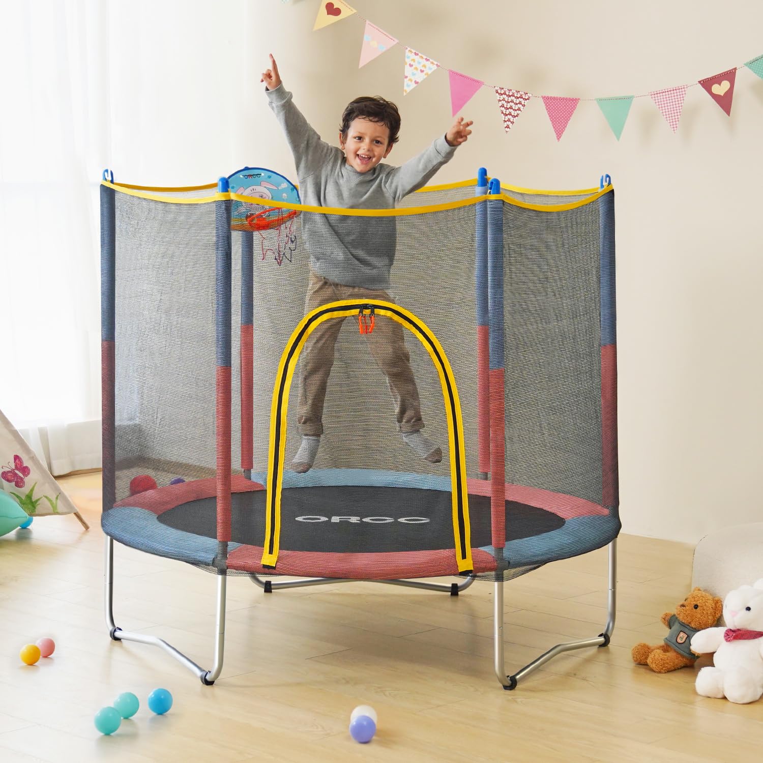 ORCC 220LBS 60" Toddler Trampoline with Safety Pad