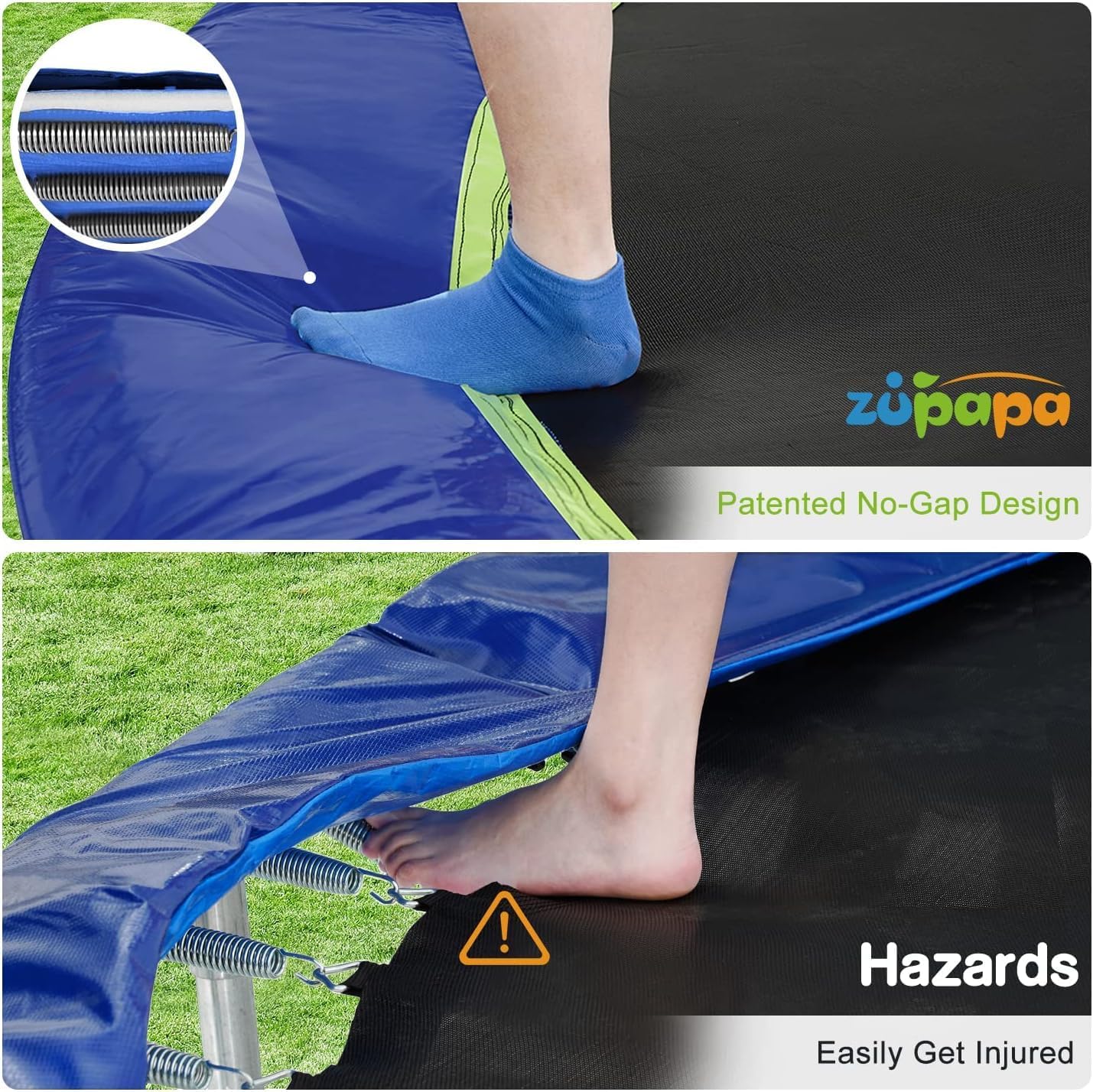 Zupapa 16FT 1500 LBS No-Gap Trampoline with Safety Net
