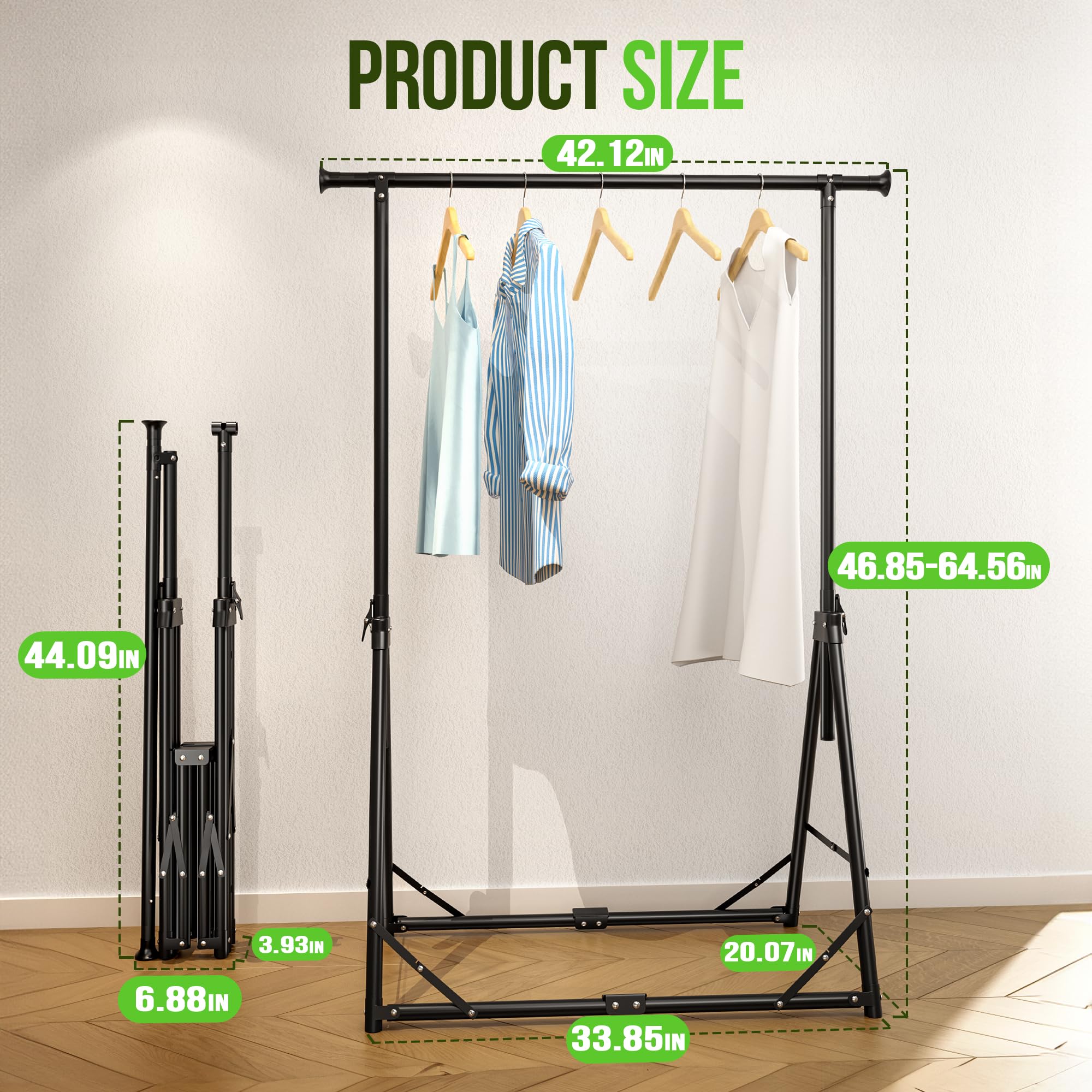 MAXLEAD 64.5" 4-Level Foldable Clothes Rack