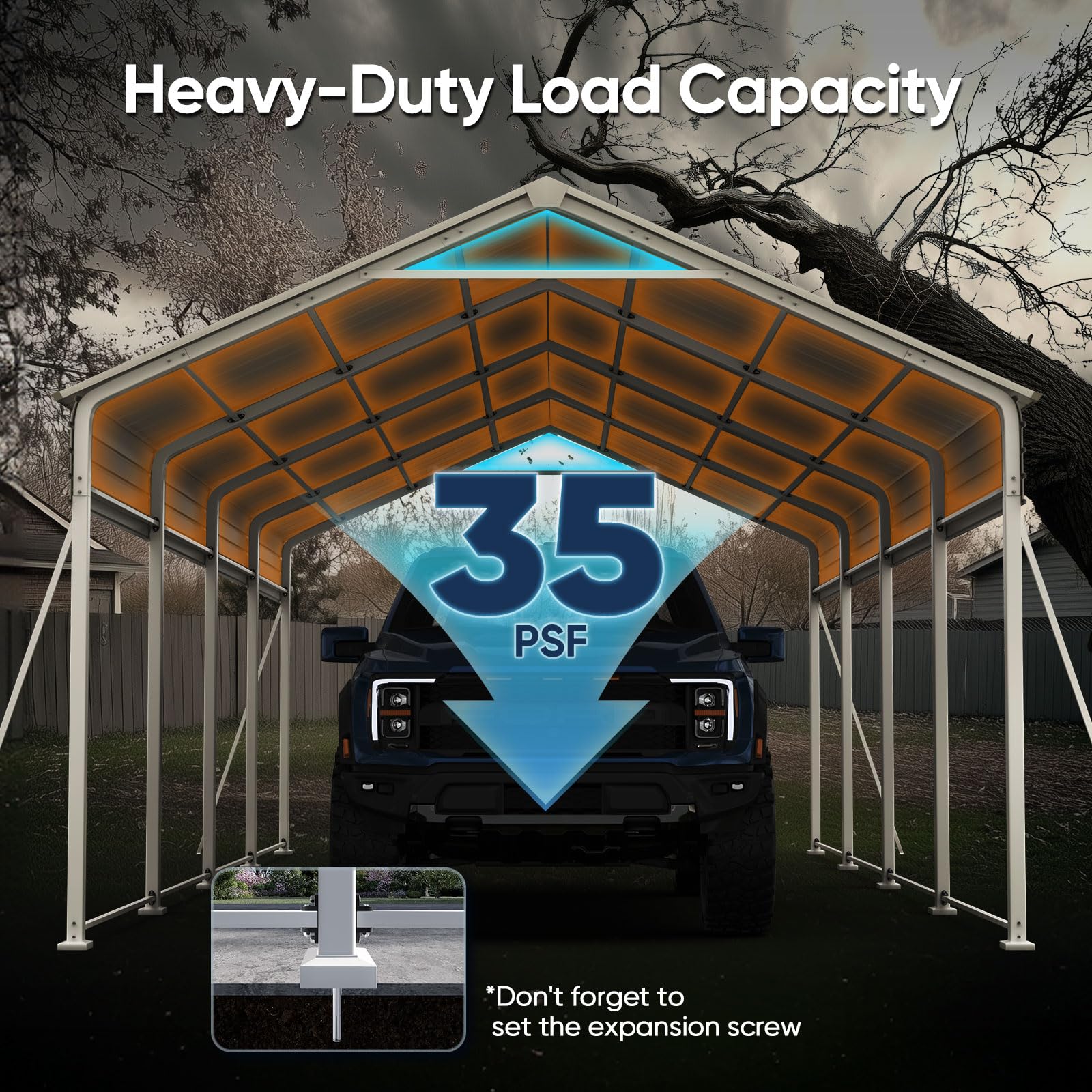 Quictent 12'x21' Vertical Roof Metal Carport