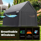 KING BIRD Heavy Duty Truck Storage Shed - Dark Gray