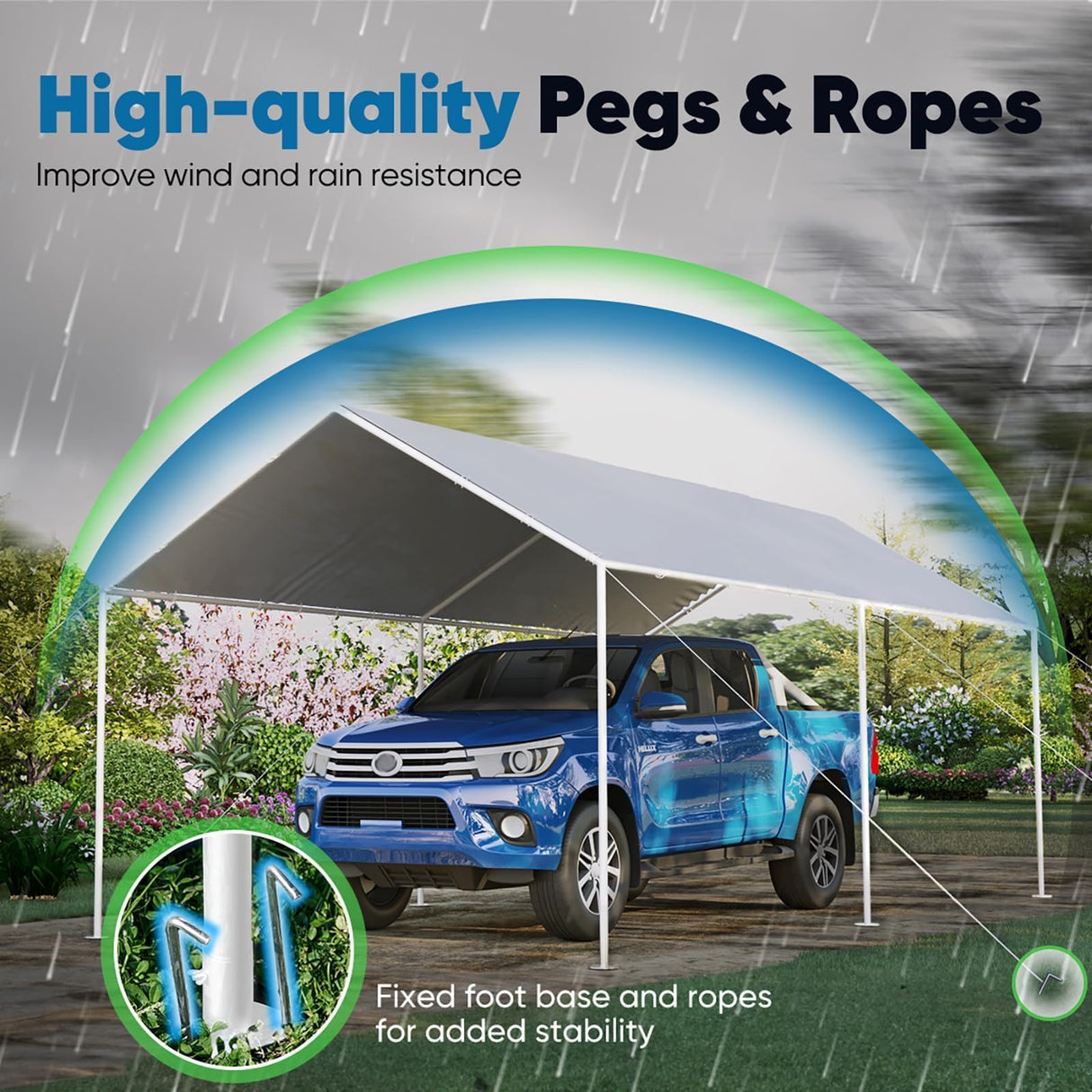 Quictent 10'x20' Waterproof Carport Tent