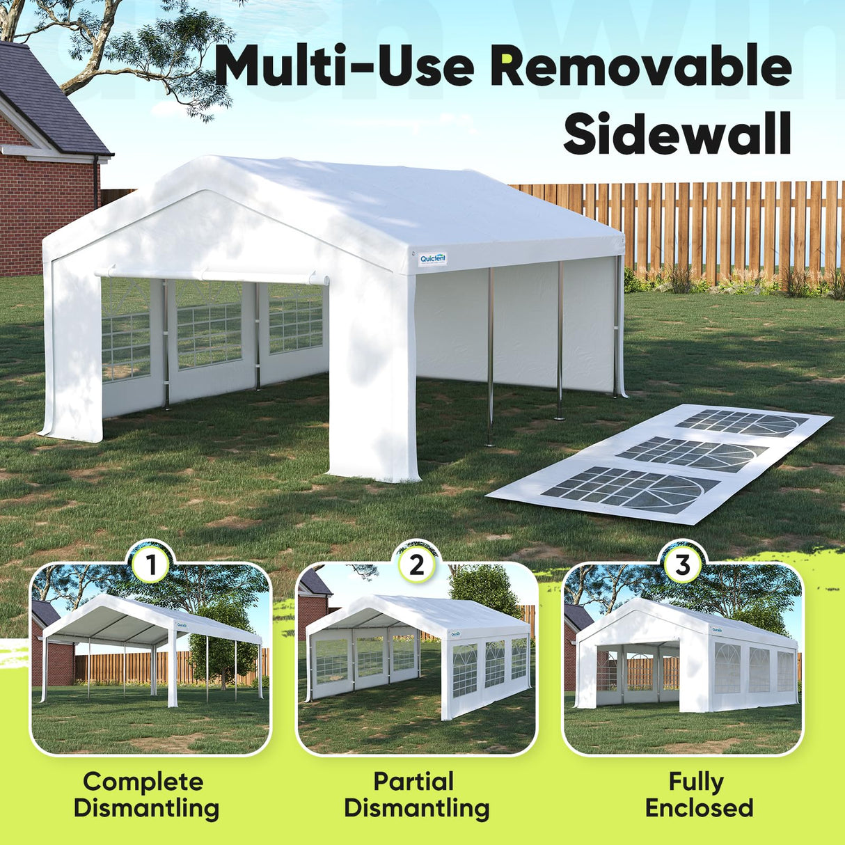 Quictent 13'x20' Premium Party Tent with Removable Windows