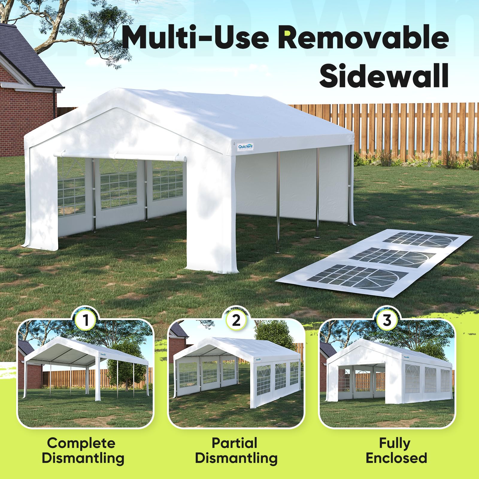 Quictent 13'x20' Premium Party Tent with Removable Windows