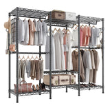 Closet Clothes Rack with Mesh Board & Hooks