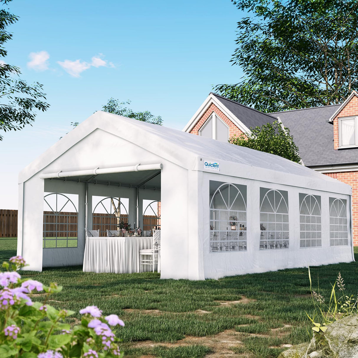 Quictent 13'x26' Heavy Duty Party Tent with Storage