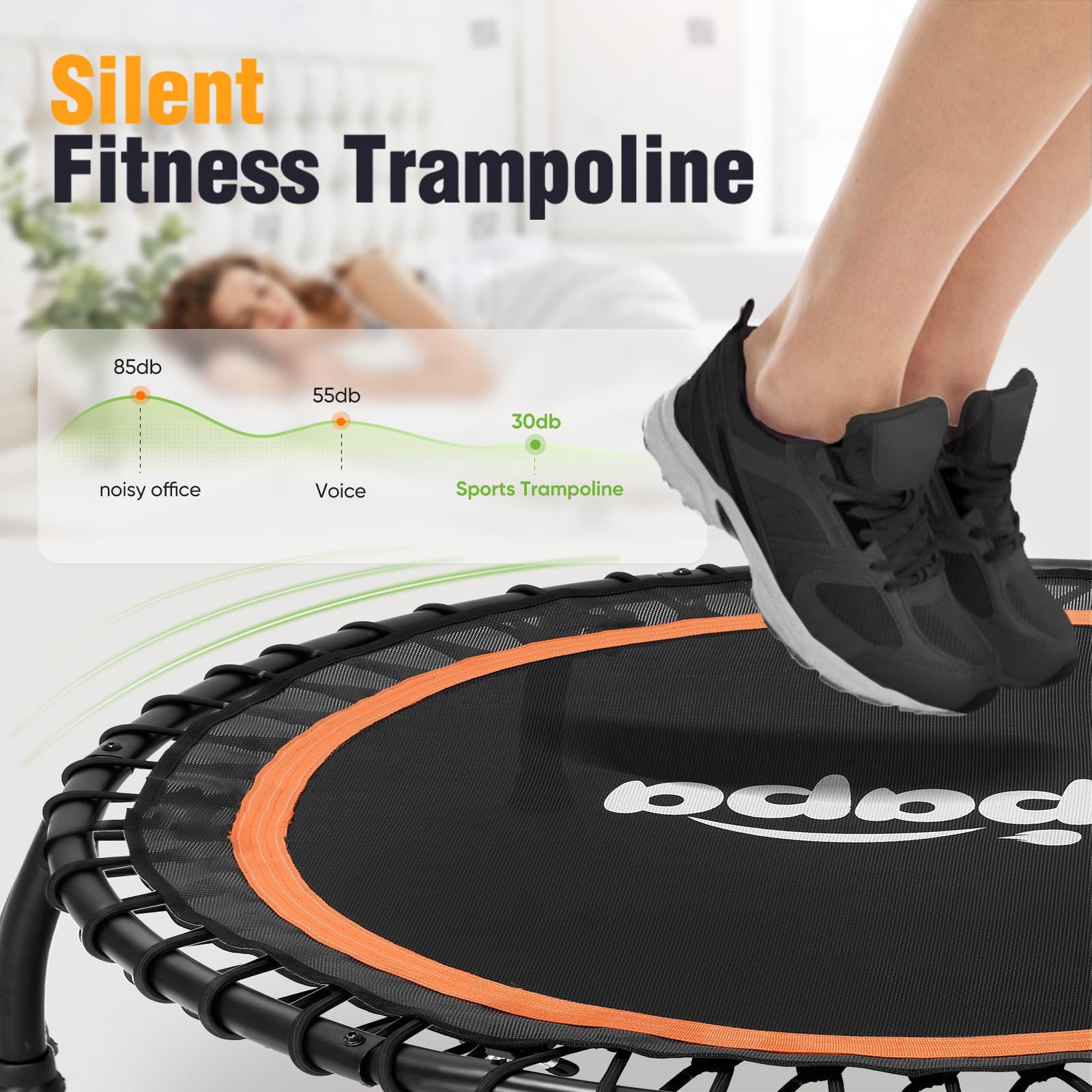 Zupapa 300LBS 40"/45" Rebounder Trampoline with Handle