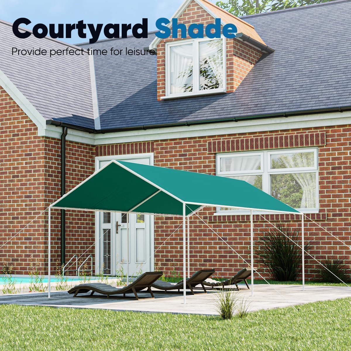 Quictent 10'x20' Waterproof Carport Tent - Green