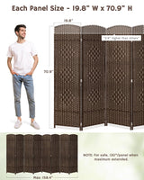 8-panel divider dimensions: 70.9" H x 158.4" W fully extended, with a safety angle of 130° per panel, ensuring both stability and versatility.