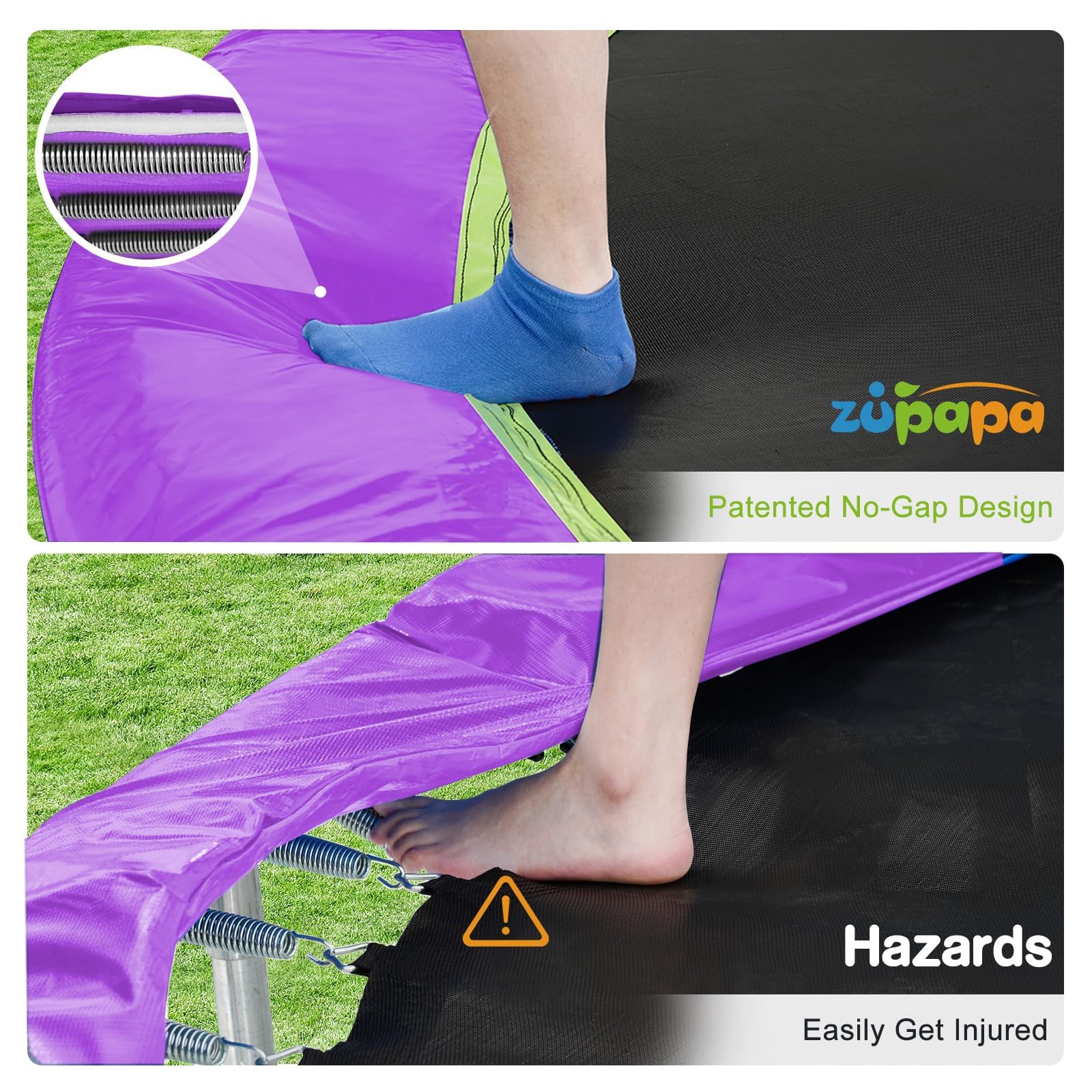 Zupapa 1500LBS 10-16FT Backyard Trampoline