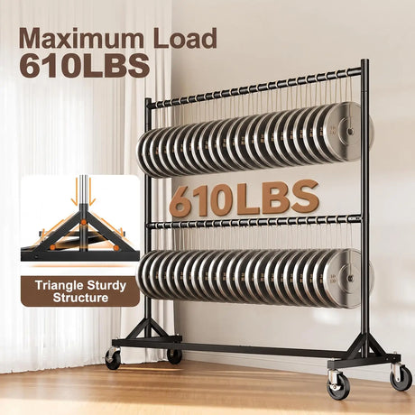HOKEEPER 610LBS Double Rod Z-Rack Clothing Rack