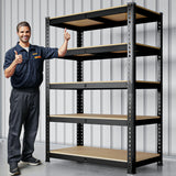 MAXLEAD 72" 2500LBS Heavy Duty Shelving Unit - Black