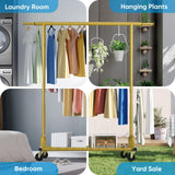 HOKEEPER 525LBS Collapsible Gold Garment Rack