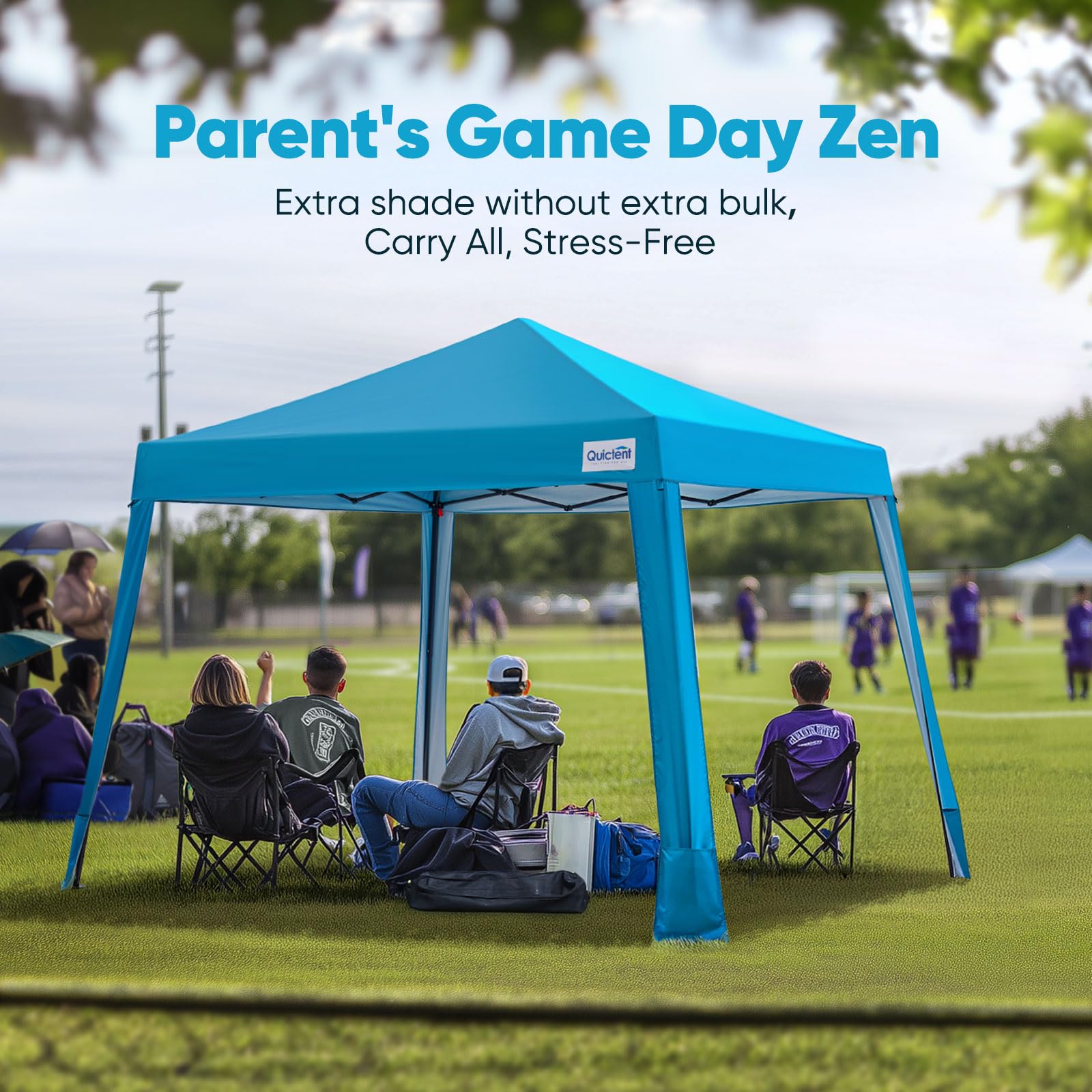 Quictent 10'x10' Portable Pop-Up Canopy Tent - Blue