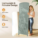 JOSTYLE 6ft Rattan Room Divider - Grey (4-Panel)