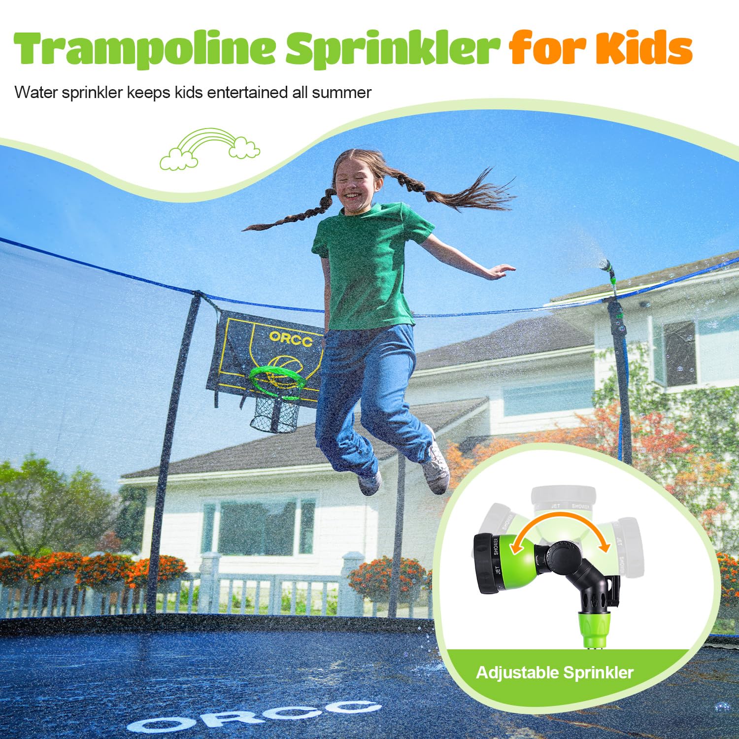 ORCC 1200LBS 16FT Heavy Duty Trampoline with Basketball Hoop