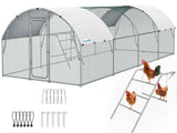 Quictent Arched Metal Chicken Coop with Perch & Swing