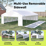 Quictent 20'x30' Heavy Duty Party Tent with Mesh Sidewalls & Storage Bags